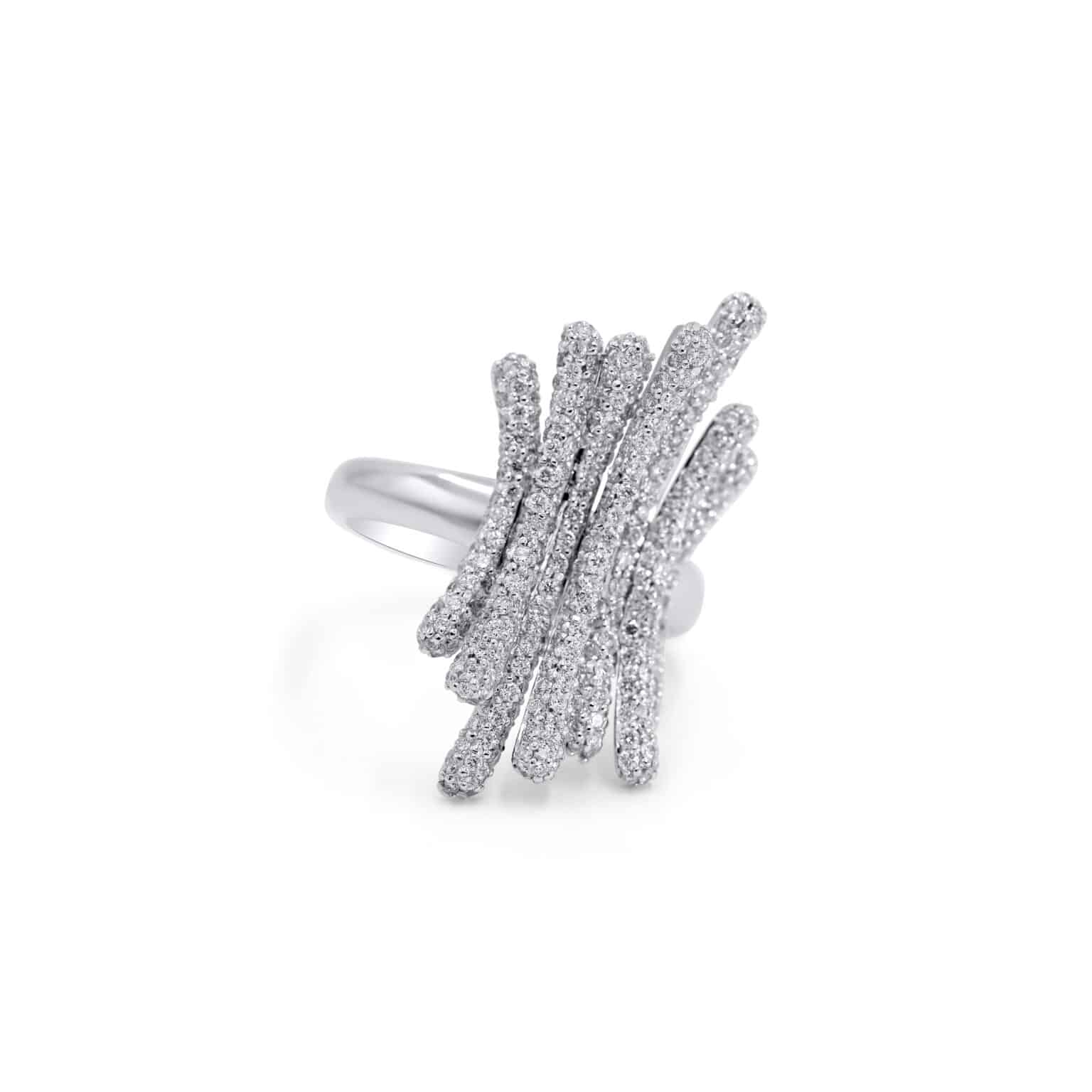 Custom Made Diamond Ring | 1.11 Carats | 18k White Gold