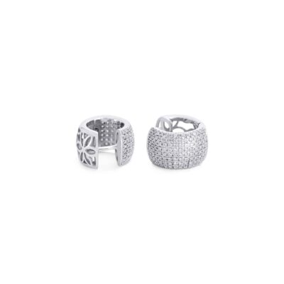 Custom Made Earrings From Our Monarchy collection with Diamonds 1.82 Carats Set in 18K White Gold | Panos Melekkis Jewellery, Limassol Cyprus