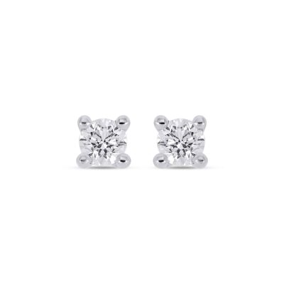 Custome Made Diamond Stud Earrings with 0.60 Carats in 18K White Gold | Panos Melekkis Jewellery, Limassol Cyprus