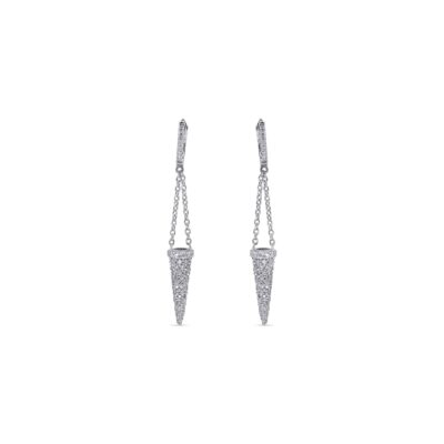 Custom Made Diamond Earrings with 1.48 Carats in 18K White Gold | Panos Melekkis Jewellery, Limassol Cyprus