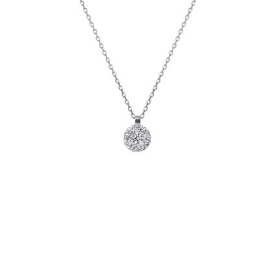 Diamond Necklace | 0.24 Carats | 18K White Gold | Panos Melekkis Jewellery, Limassol Cyprus