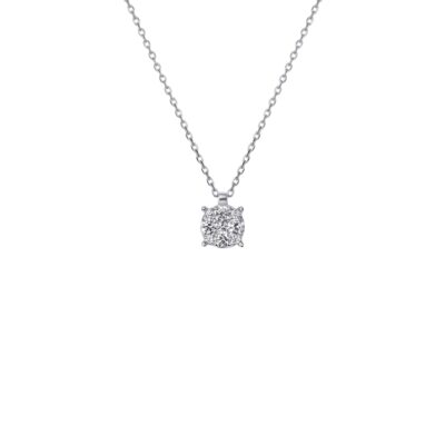 Diamond Necklace | 0.22 Carats | 18K White Gold | Panos Melekkis Jewellery, Limassol Cyprus