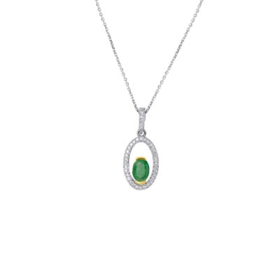 Diamond Pendant | 0.17 Carats | 18K White Yellow Gold | Panos Melekkis Jewellery, Limassol Cyprus