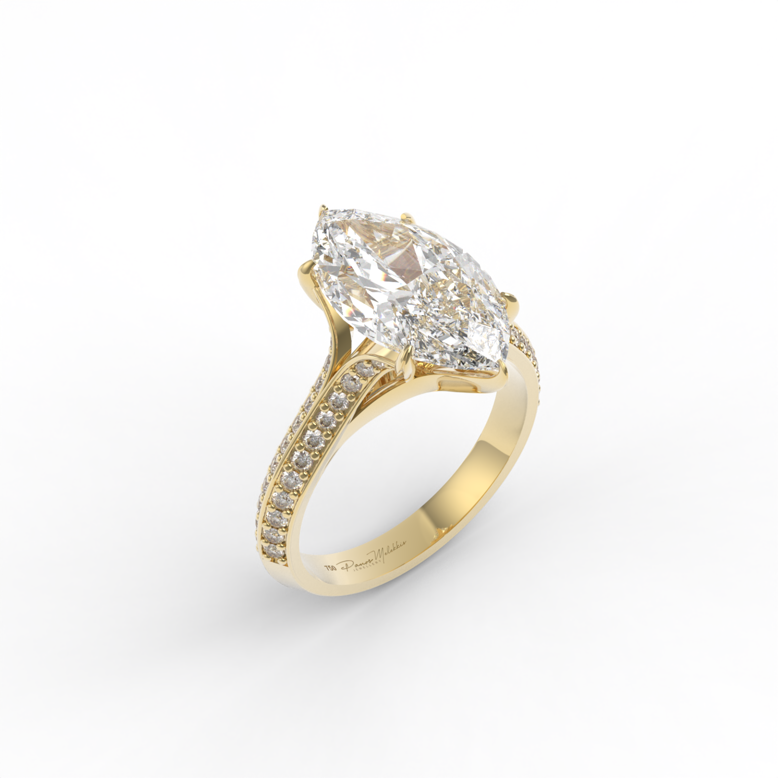 Custom Diamond Engagement Ring | 1.09 Carats | 18K White Gold