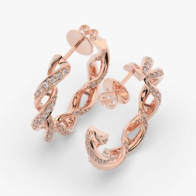 Quantum Love Earrings with Diamonds