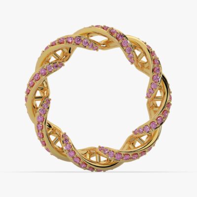 Quantum Love Pendant with Pink Sapphires