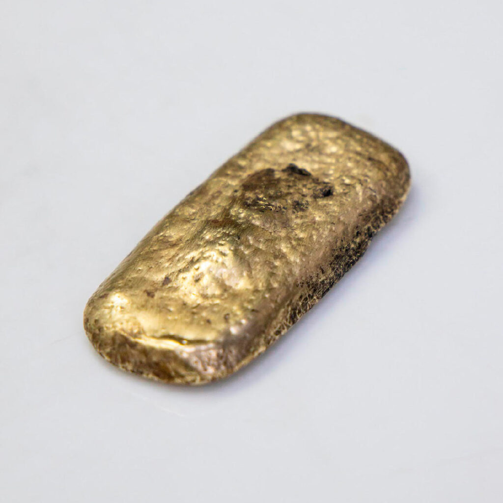 Raw gold bar