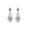 Geo Collection Earrings in Yellow, Rose, White gold & Emerald | Panos Melekkis Jewellery, Limassol Cyprus