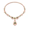 Geo Collection Necklace in Yellow, White, Rose gold & Emerald | Panos Melekkis Jewellery, Limassol Cyprus
