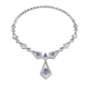 Geo Collection Necklace in Yellow, White, Rose gold & Blue Sapphire | Panos Melekkis Jewellery, Limassol Cyprus