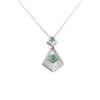 Geo Collection Necklace in Rose, White, Yellow gold & Emerald | Panos Melekkis Jewellery, Limassol Cyprus