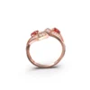 Geo Collection Ring in White, Yellow, Rose gold & Ruby | Panos Melekkis Jewellery, Limassol Cyprus
