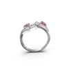 Geo Collection Ring in White, Yellow, Rose gold & Pink Sapphire | Panos Melekkis Jewellery, Limassol Cyprus